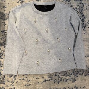 Banana Republic Gray and Black Sweater